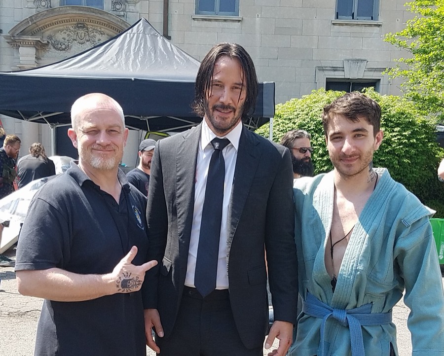 On the John Wick set with Keanu Reeves